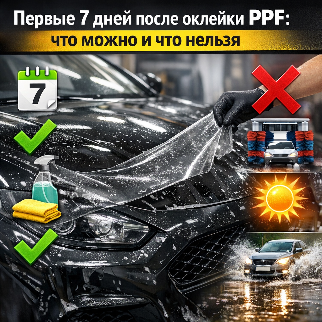 Первые 7 дней после оклейки PPF: что можно и что нельзя | Оклейка и тонировка автомобилей в СПб